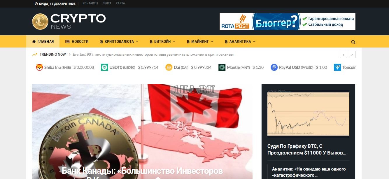 Автонаполняемый сайт - Новости майнинга 3